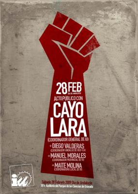Cayo Lara visita Granada para celebrar el Día de Andalucía