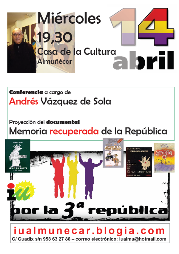 Acto público sobre la República el miércoles 14 de abril a las 19,30 en la Casa de la Cultura