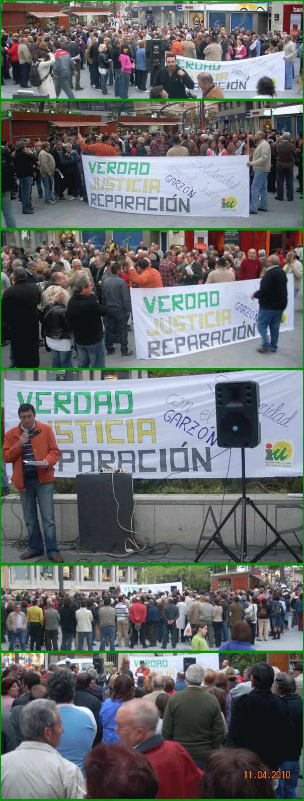 Concentraciones de apoyo a Baltasar Garzón en Granada y Motril