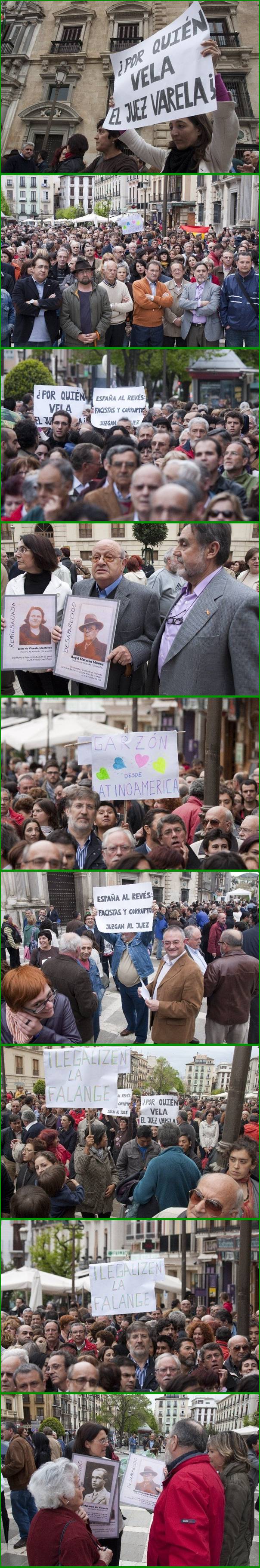Fotos de la concentración de Granada en apoyo a Garzón