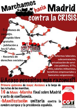 Marcha contra la crisis el 16 de mayo en Madrid