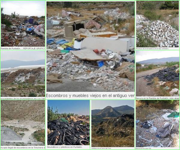 Las zonas forestales de la cota 200, la vega o la rambla de Puntalón están llenas de basureros que disparan el riesgo de incendios: Un mapa de vertidos ilegales sitúa más de 3.000 toneladas de basura en el medio rural de Motril