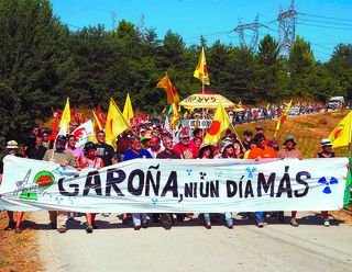 Llamazares pide en Garoña que se cierren todas las centrales de España