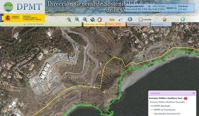 Mapa oficial del Dominio Público Marítimo Terrestre