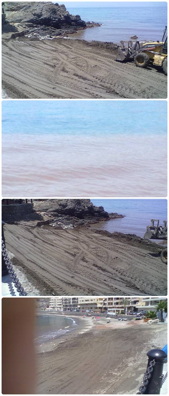 IU pide al ayuntamiento y a Medio Ambiente que dejen de echar tierra en las playas