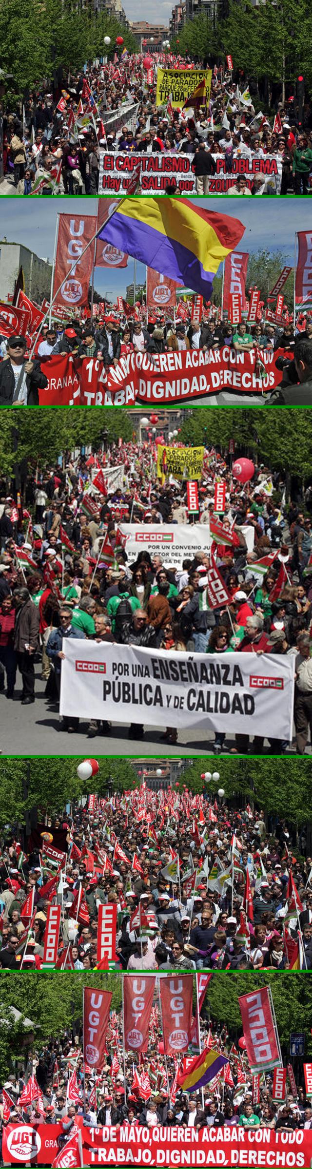 Manifestación del Primero de Mayo de los sindicatos mayoritarios