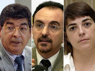 Valderas, Rafael Rodríguez y Elena Cortés, los consejeros de IU en la Junta