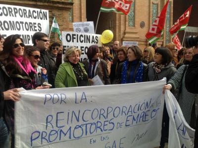 IU saluda la movilización de promotores y asesores del SAE en defensa de un plan de empleo para Andalucía