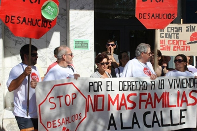 Stop Desahucios: Lunes a las 10,30 concentración ante el Juzgado 1
