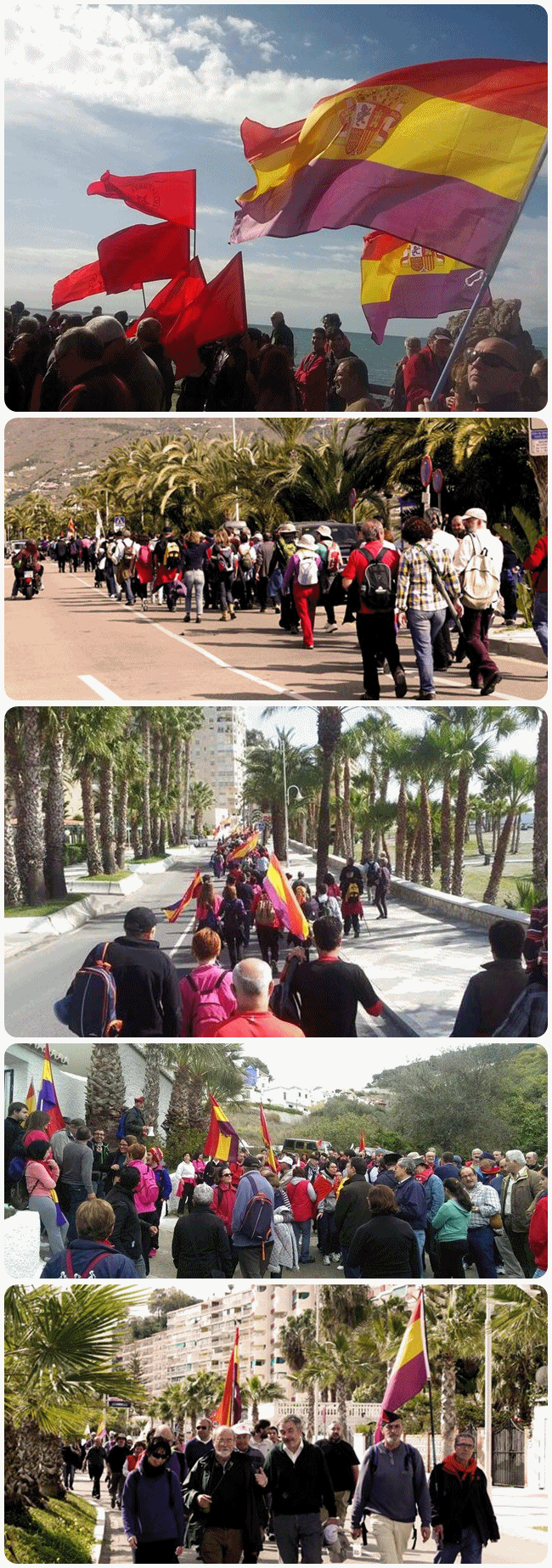 Marcha desde La Herradura hasta el parque Mediterráneo: Varios centenares de personas participan este año en la marcha de La Desbandá