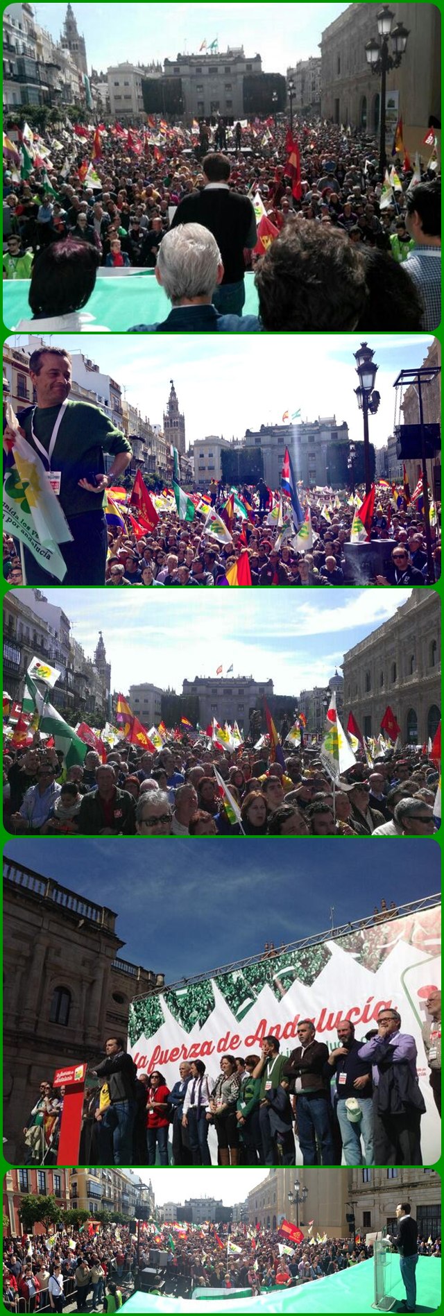 Miles de personas asisten a la concentración de IU en el Día de Andalucía