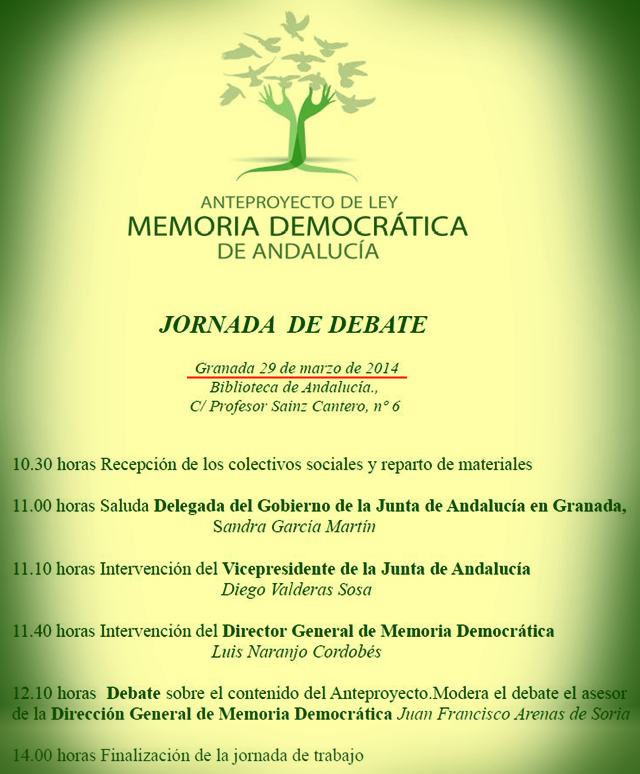 Jornada de debate sobre el Anteproyecto de Memoria Democrática
