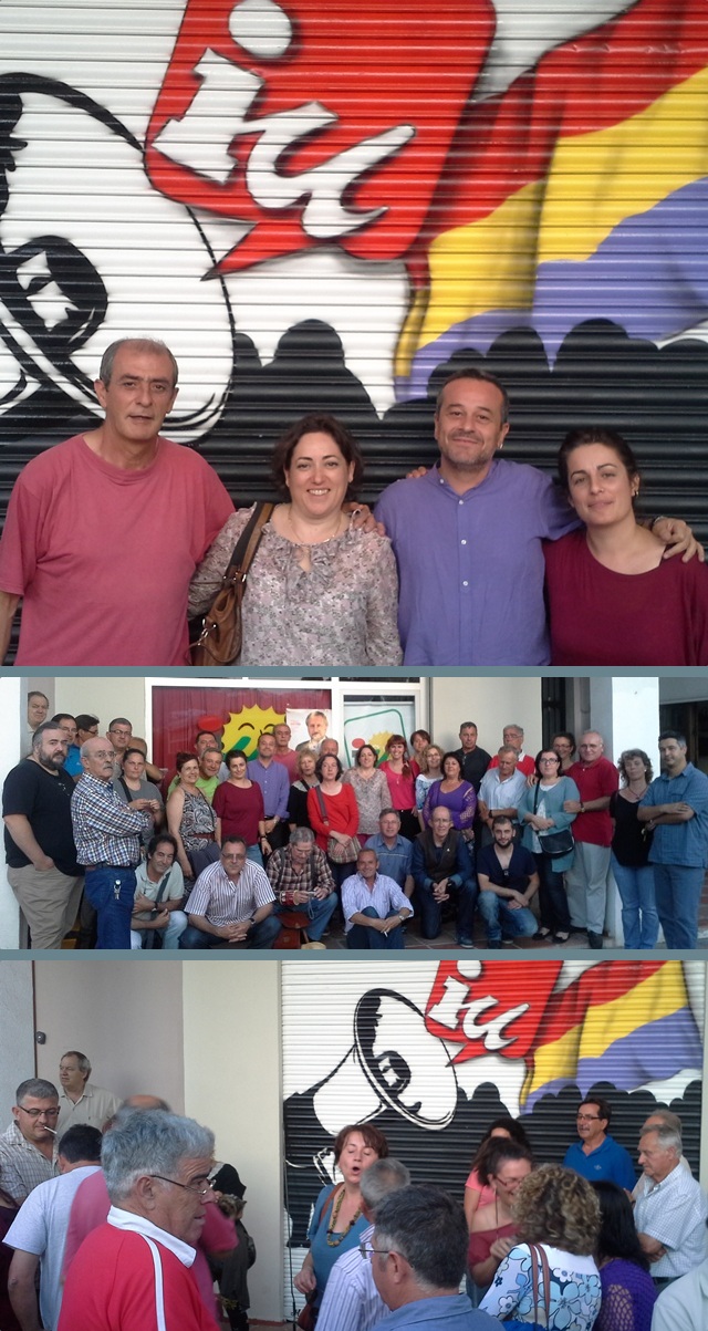 Los amigos y amigas de IU Almuñécar con la diputada Mari Carmen Pérez y el portavoz José Antonio Castro